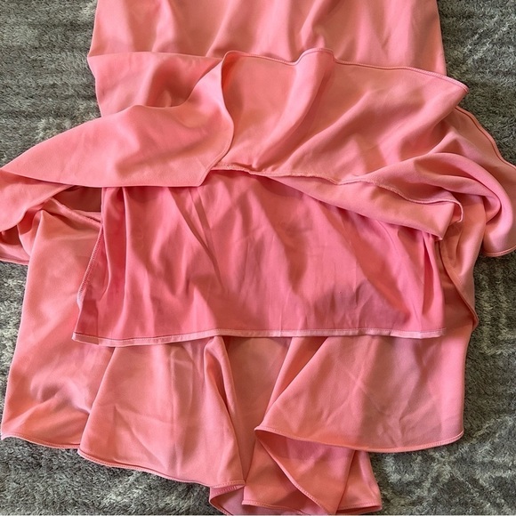 NWT Lovers + Friends Tyler Midi Mermaid Dress Grapefruit Pink - Picture 3 of 7